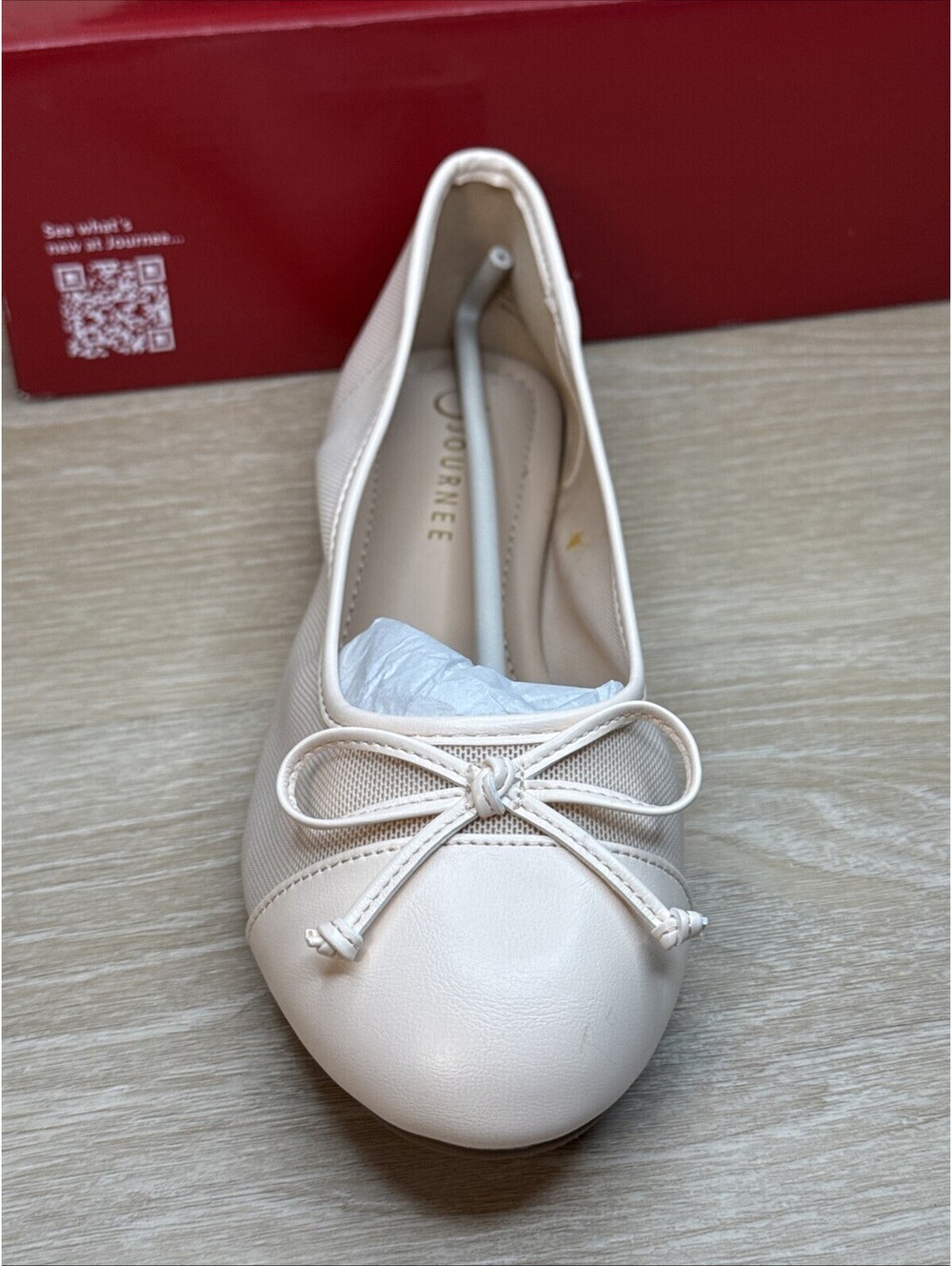 Journee Collection Womens Kaiah Ballet Dress Flats W Bow Cushioned Slip On Sz 9 - Picture 4 of 11